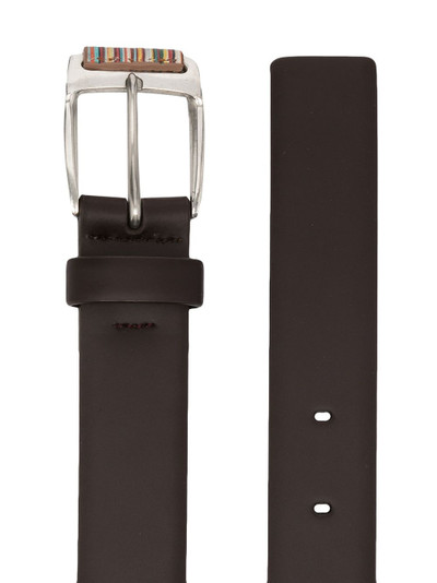 Paul Smith Artist-stripe detail leather belt outlook