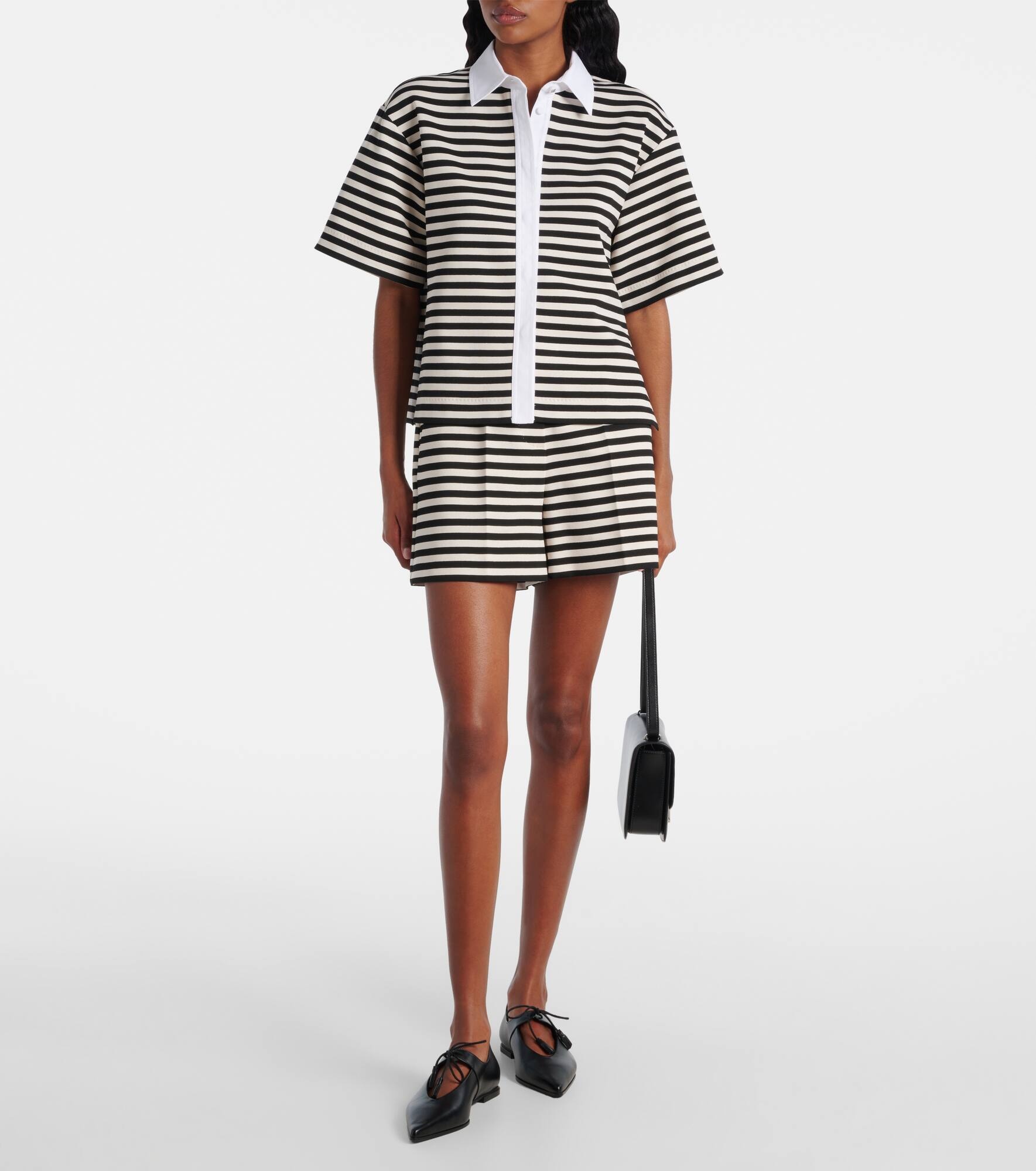 Ornica striped high-rise shorts - 2