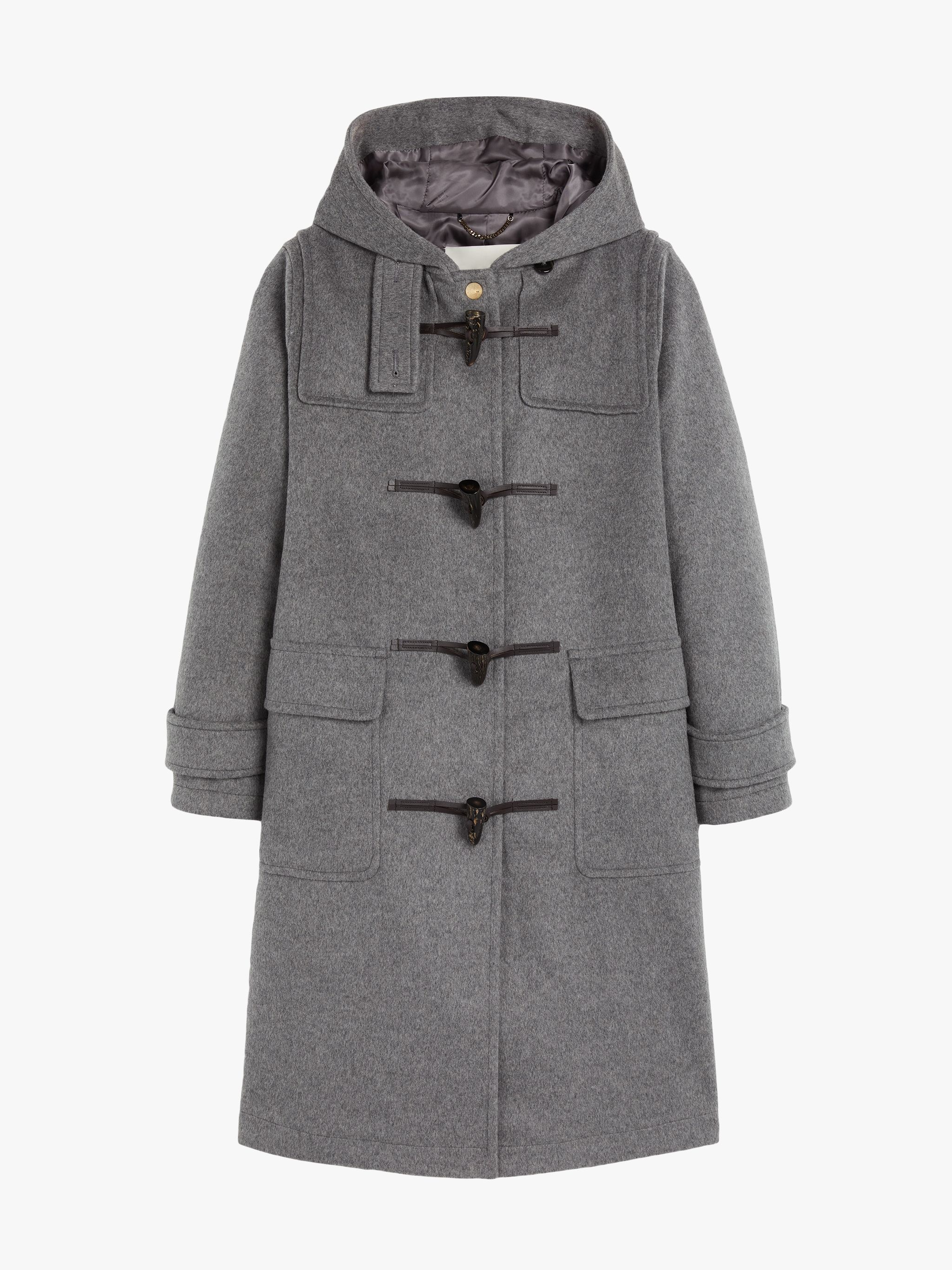 INVERALLAN LIGHT GREY WOOL & CASHMERE DUFFLE COAT | LM-1090BS - 1