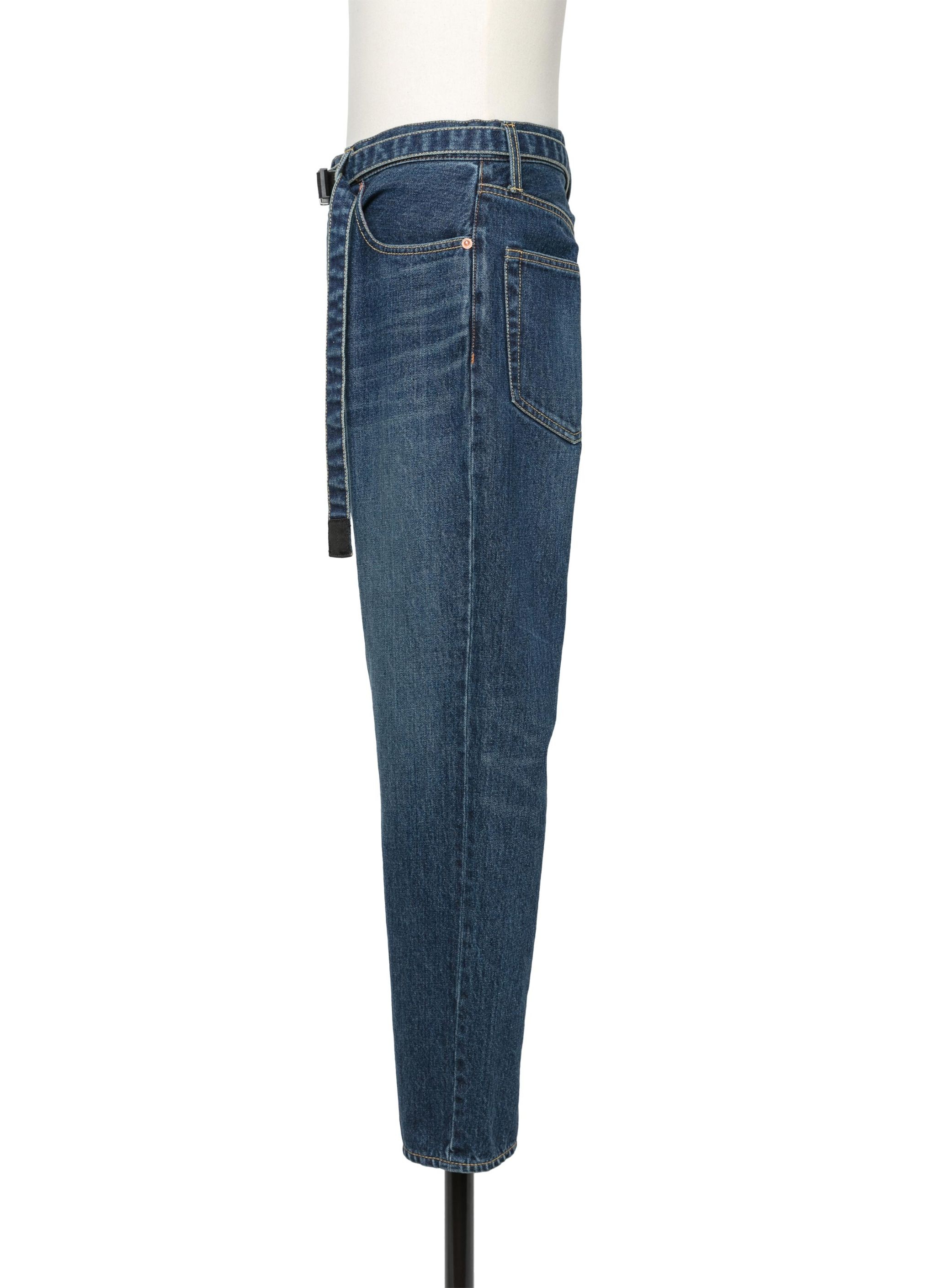 Cropped Tapered Denim Pants - 2