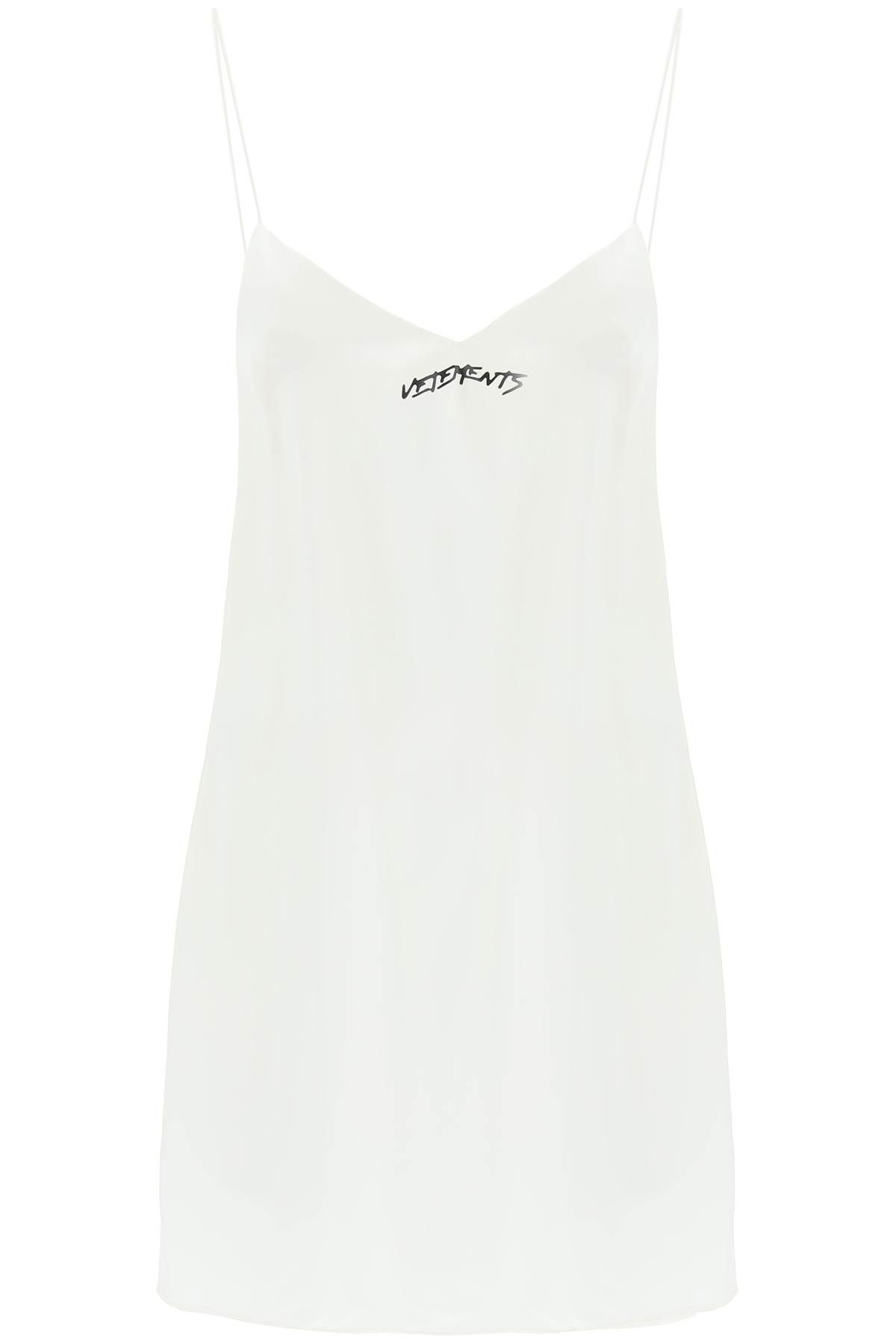 SLIP DRESS WITH LOGO - 1