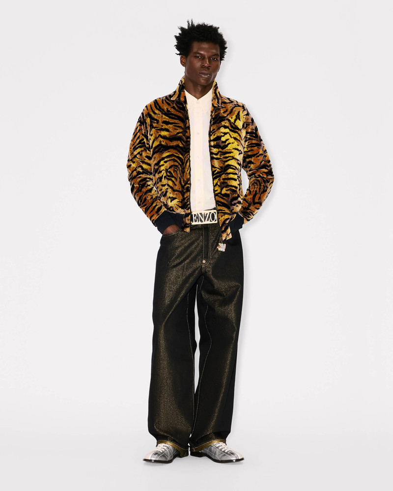 'KENZO Tiger' track jacket in velvet jacquard 4