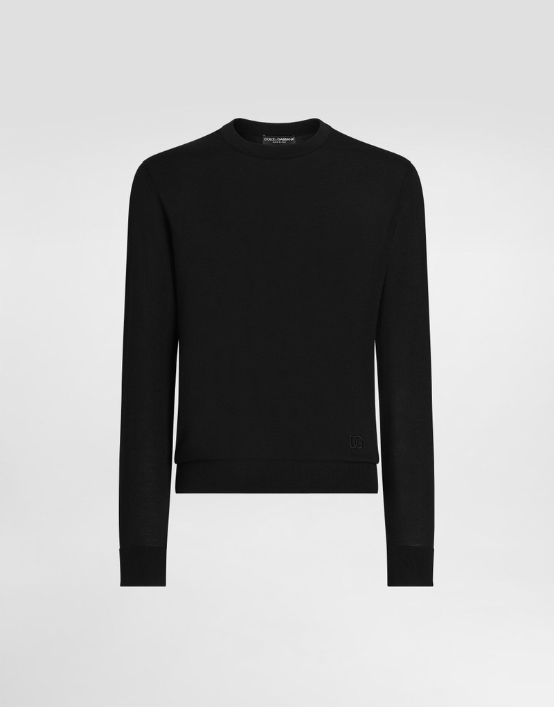 Silk crewneck pullover 1