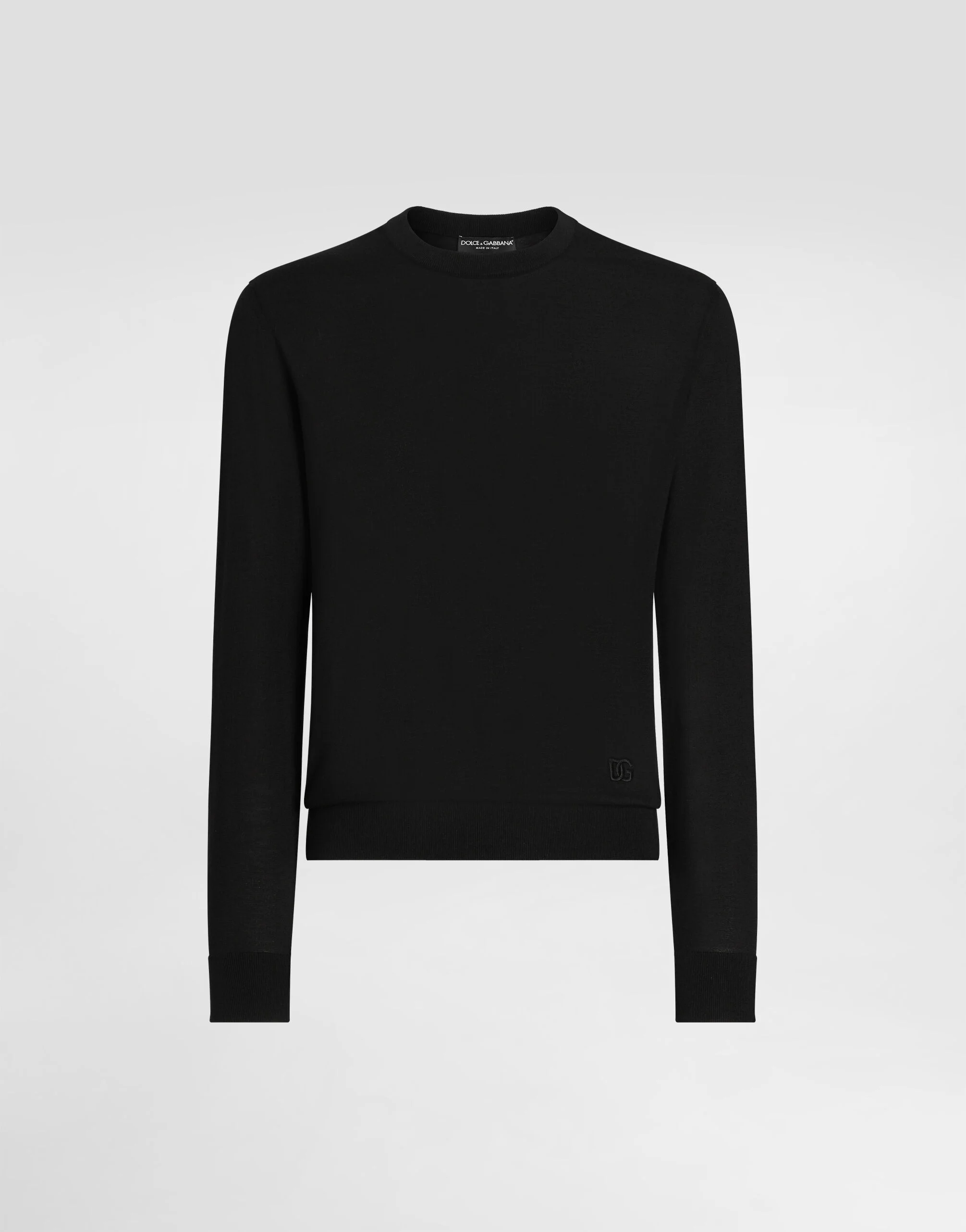 Silk crewneck pullover - 1