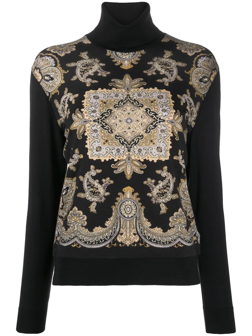 paisley-print turtleneck jumper - 1