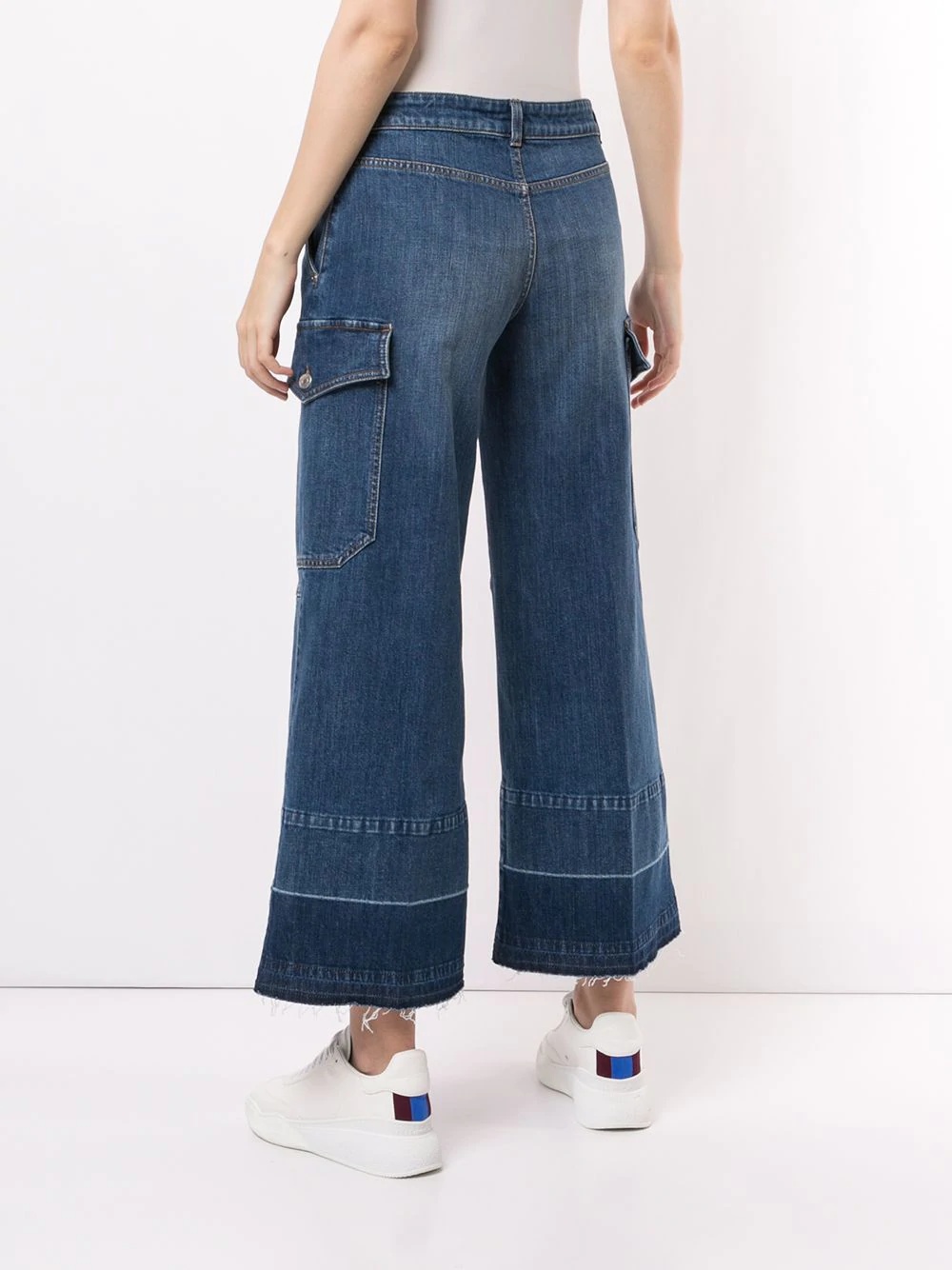 wide-leg cropped jeans - 4