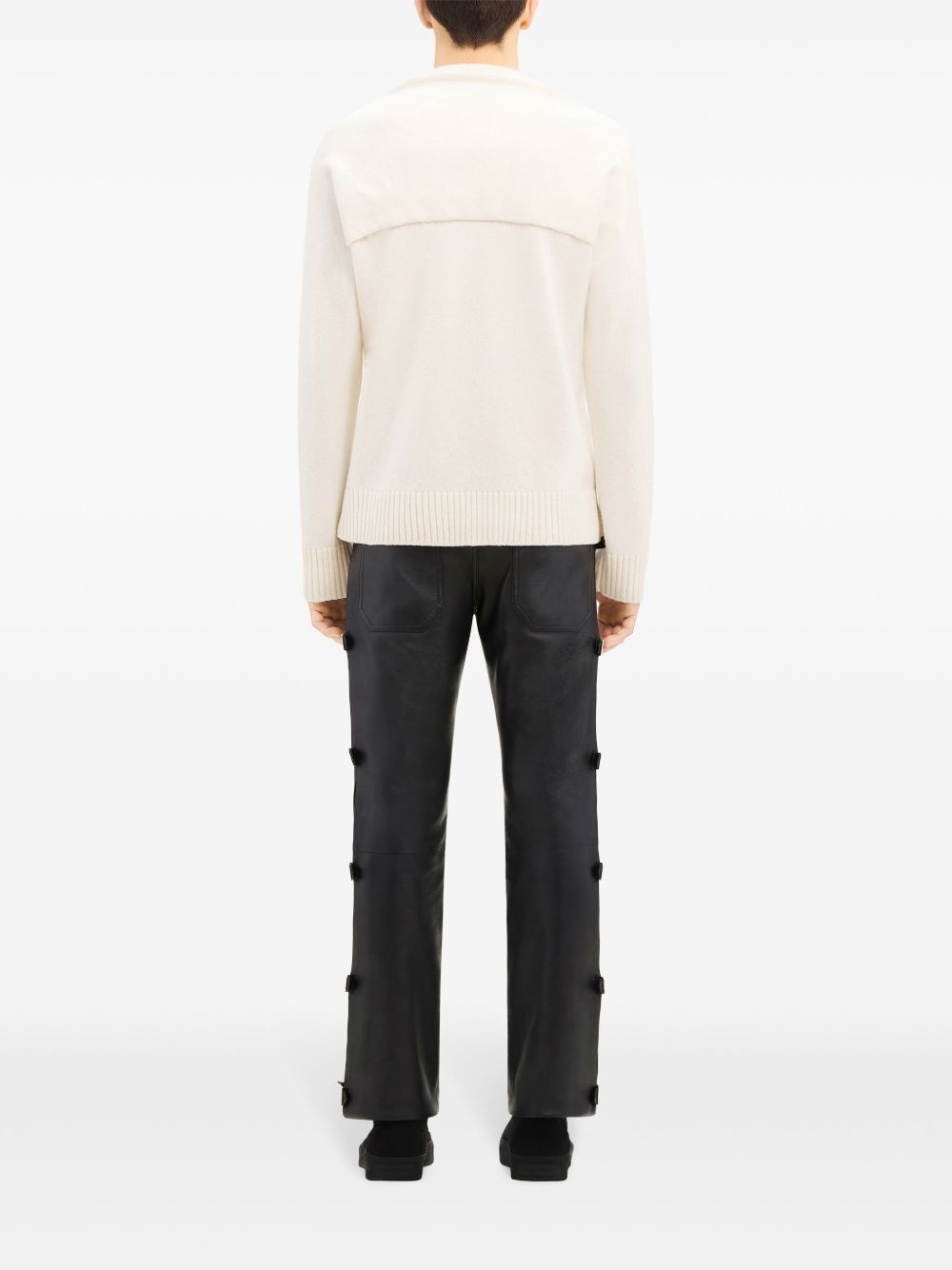 layered logo-embroidered sweater - 5