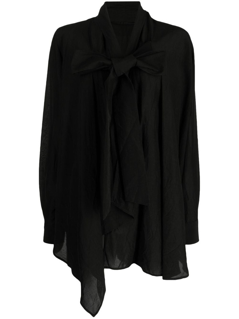 knot-detailing long-sleeve blouse 1