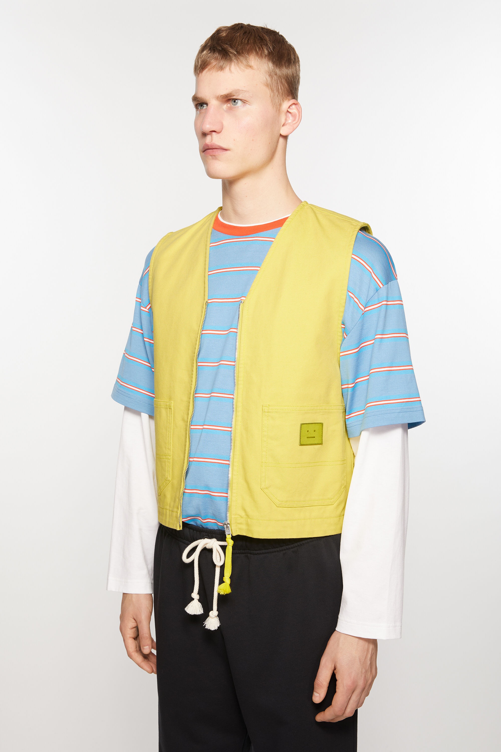 Canvas vest jacket - Dusty yellow - 3