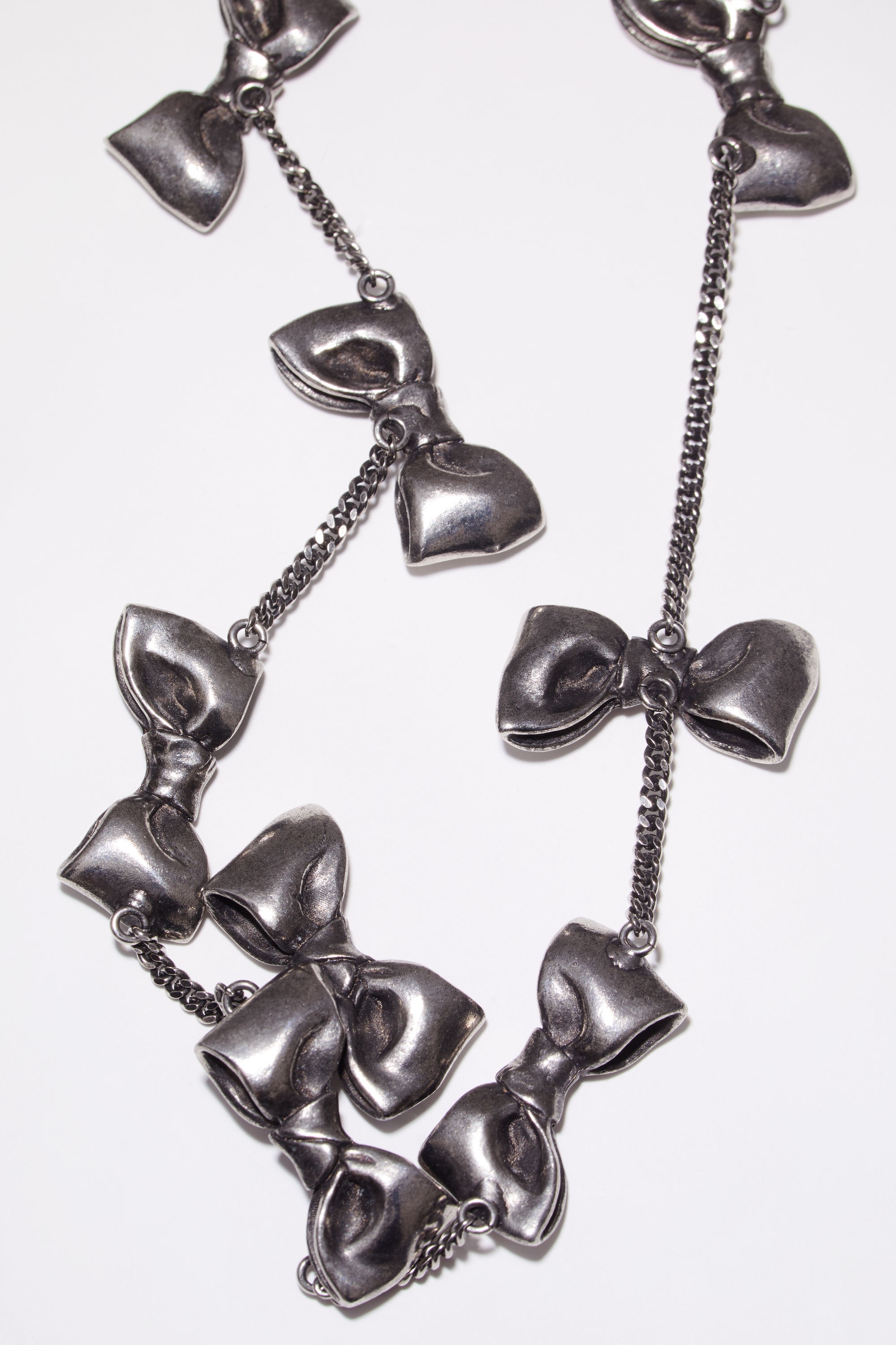 Multi bow necklace - Antique Silver - 4