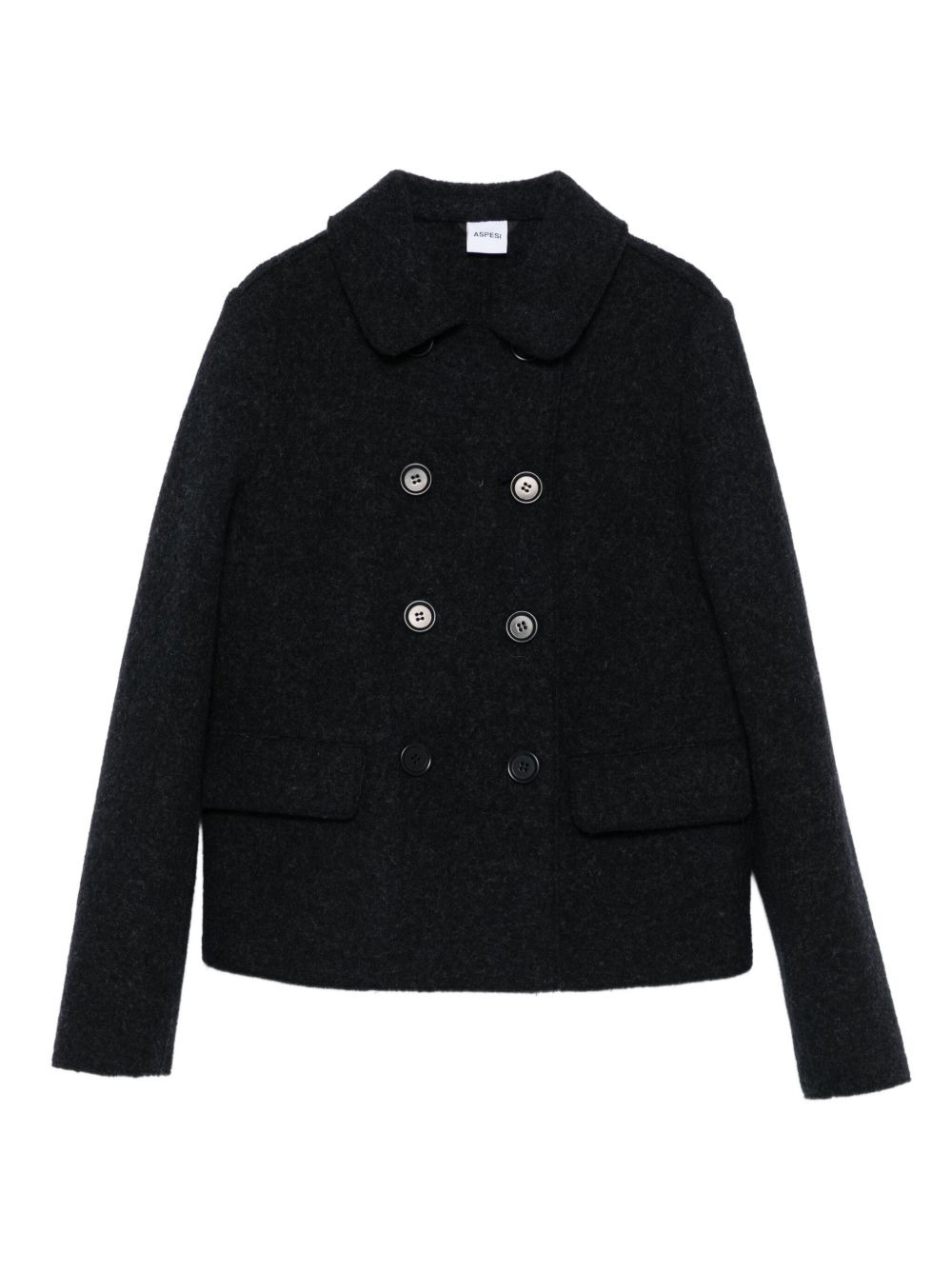 double-breasted virgin-wool jacket - 1