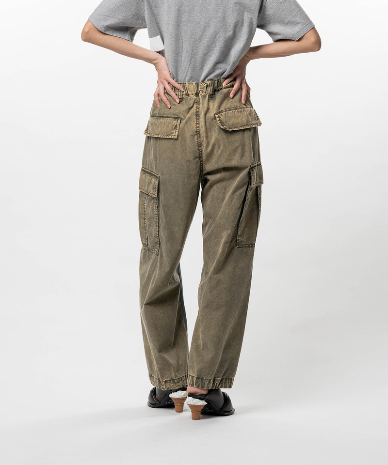 Front Back Combined Denim Pants 8