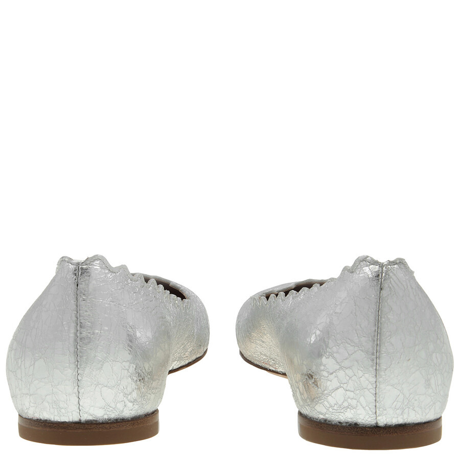 Chloe Silver Lauren Ballet Flats - 3