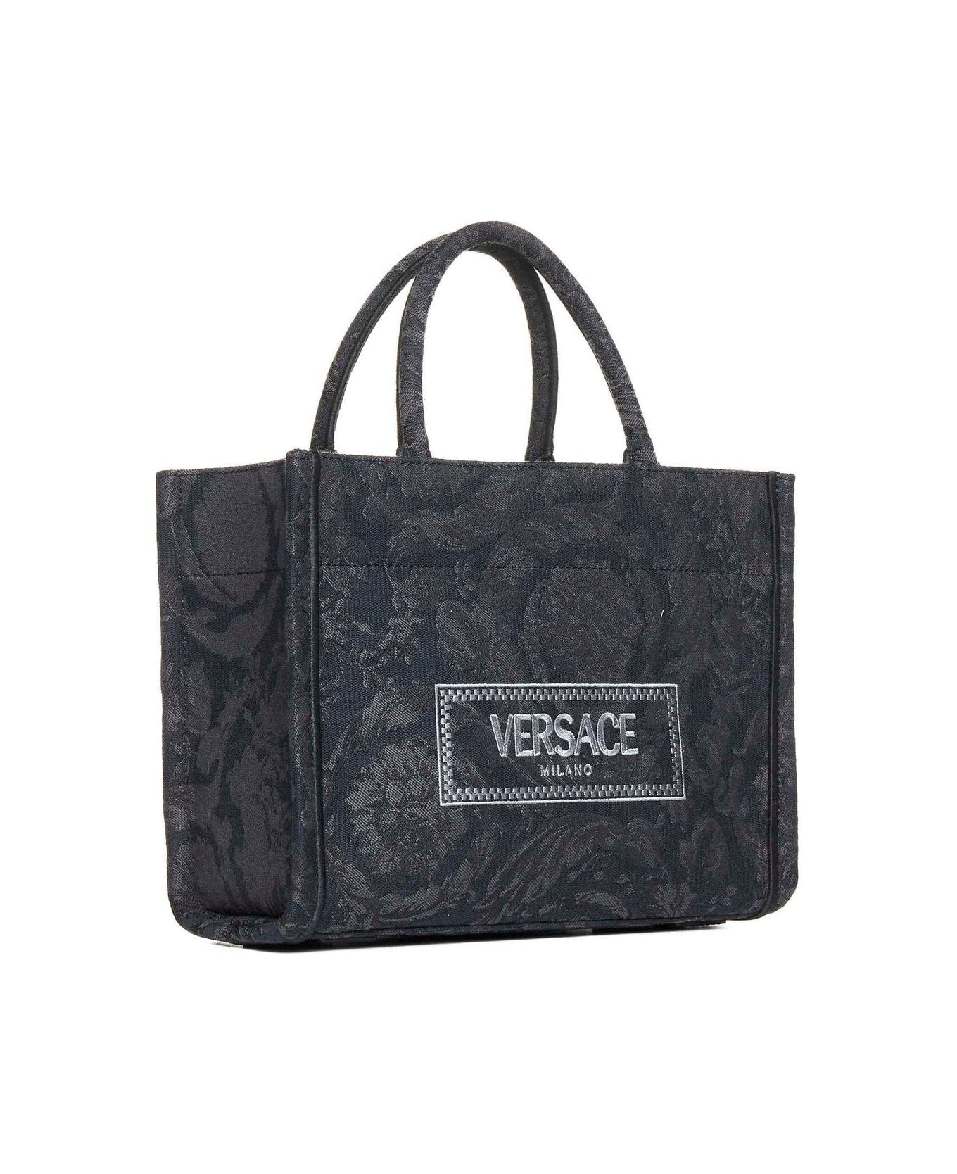 All-over Floral Motif Top Handle Bag - 3