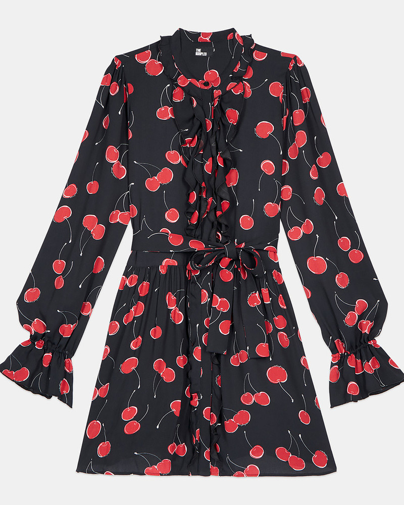 SHORT CHERRY PRINTED DRESS 1