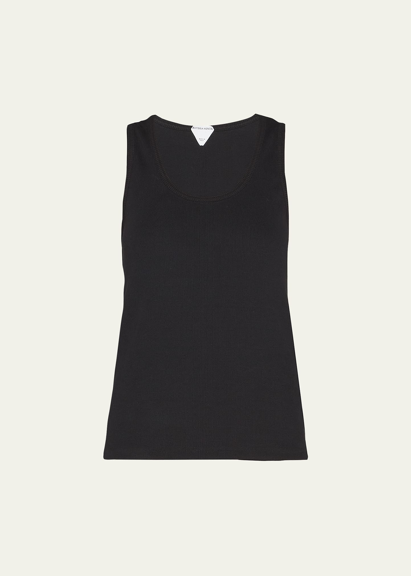 Dry Stretch Cotton Ribbed Tank Top - 1