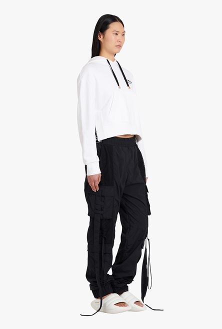 Black nylon cargo pants - 7