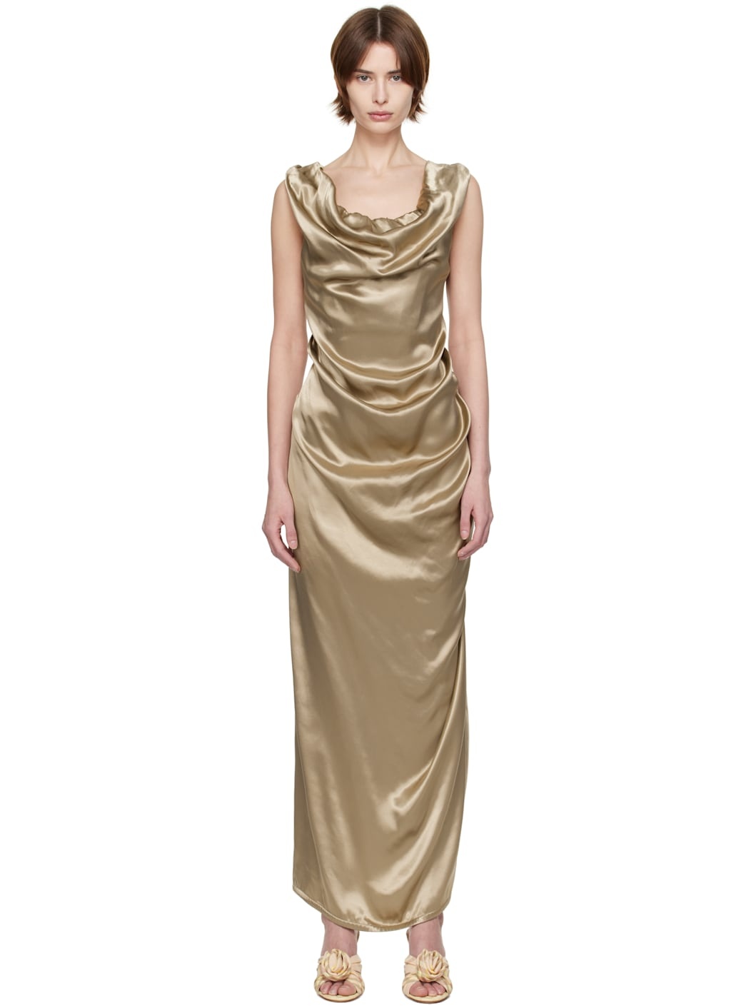 Vivienne Westwood Gold Ginnie Pencil Maxi Dress | ssense