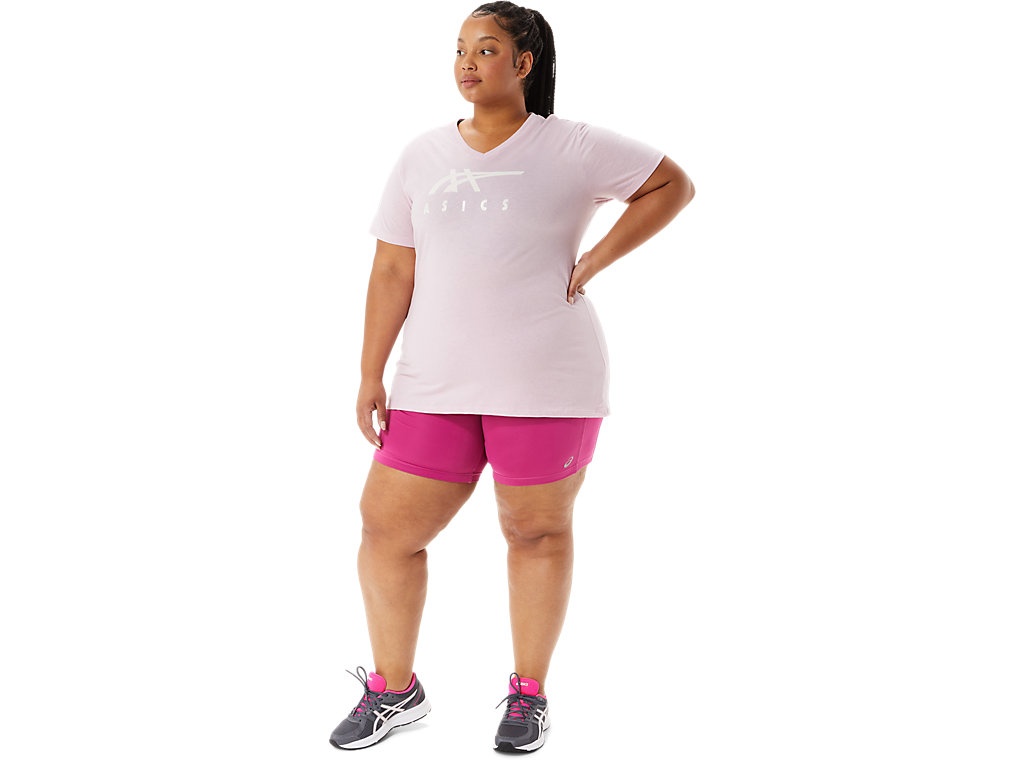 WOMEN'S ASICS STRIPES V-NECK - 3