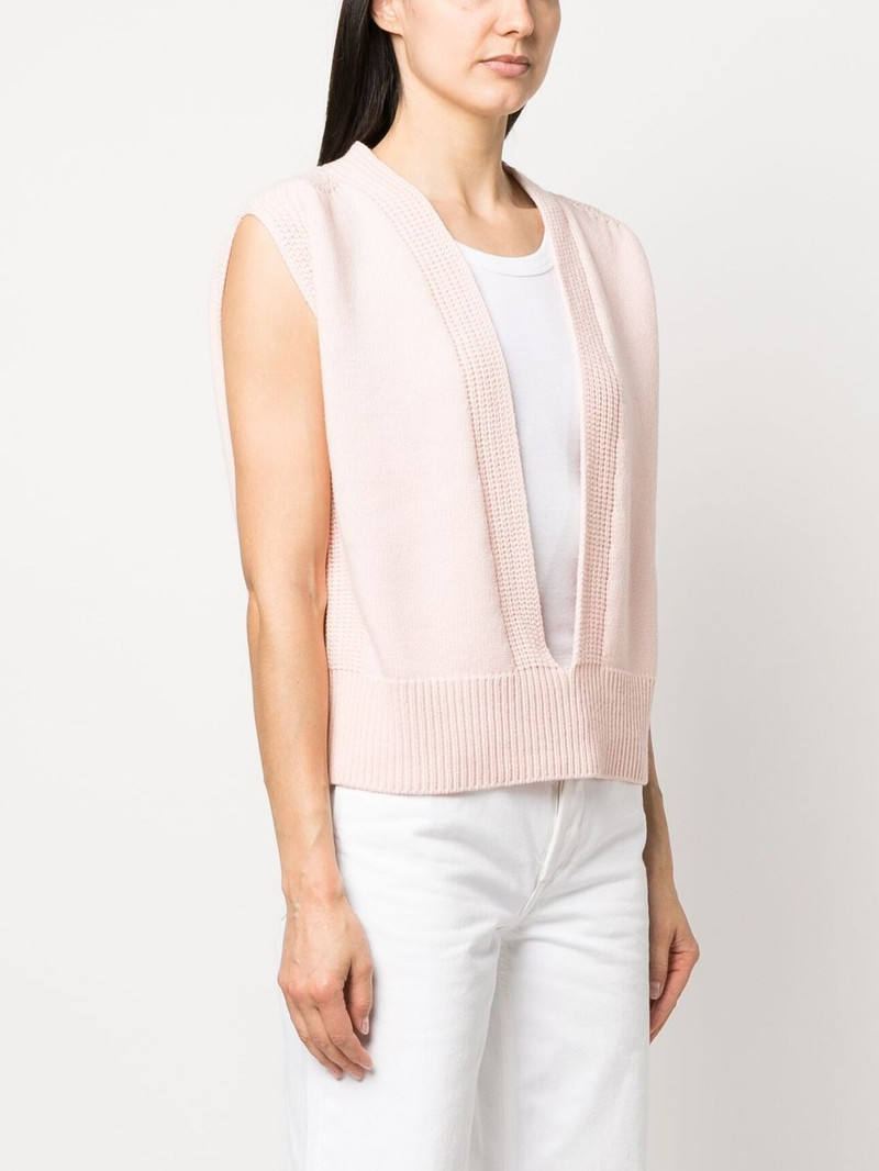 plunging V-neck cashmere top 3