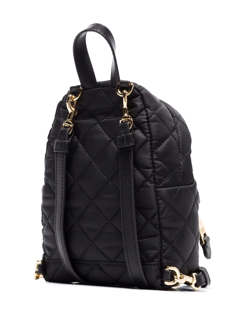 quilted logo-plaque backpack - 3