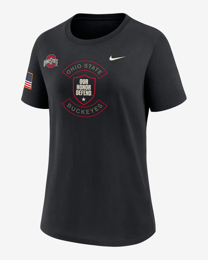 Ohio State Military Appreciation Women's Nike Dri-FIT College T-Shirt 1