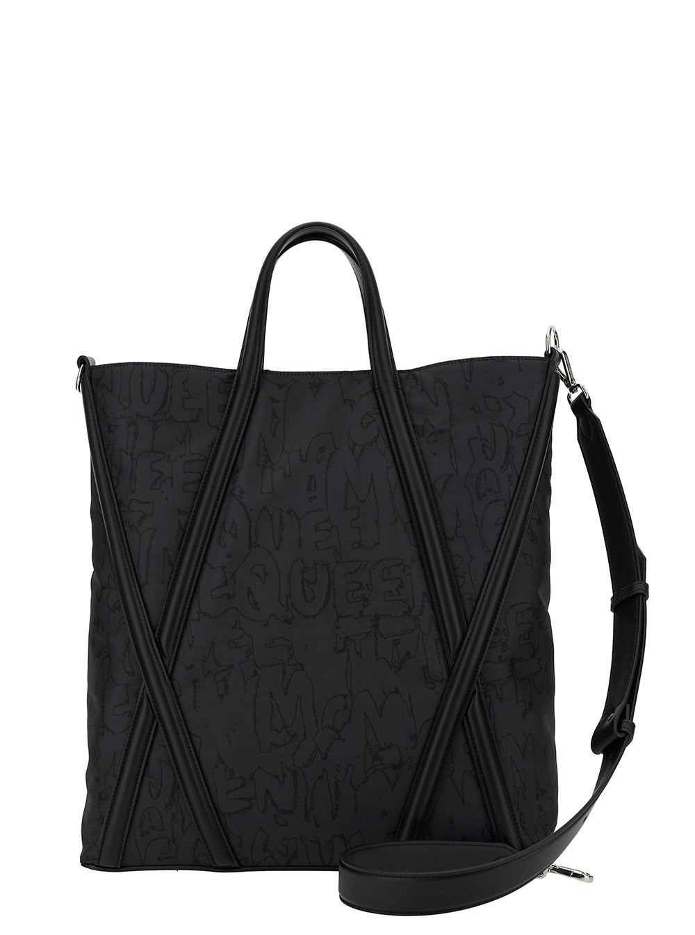 Alexander Mcqueen Men 'The Harness' Black Tote Bag With Logo Detail In Nylon Man - 4