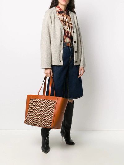 Missoni woven shopper tote outlook