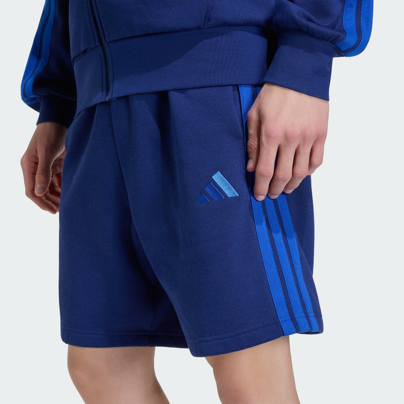 Essentials 3-Stripes Fleece Shorts 5