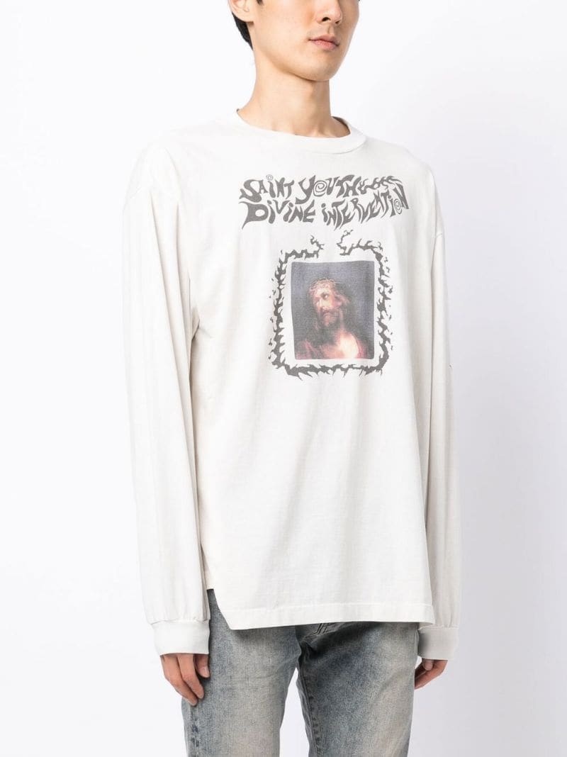 graphic-print long-sleeved T-shirt - 3