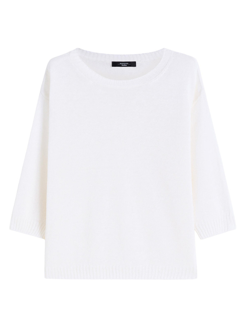 Women's Linen Yarn Oversize Jumper - White 1