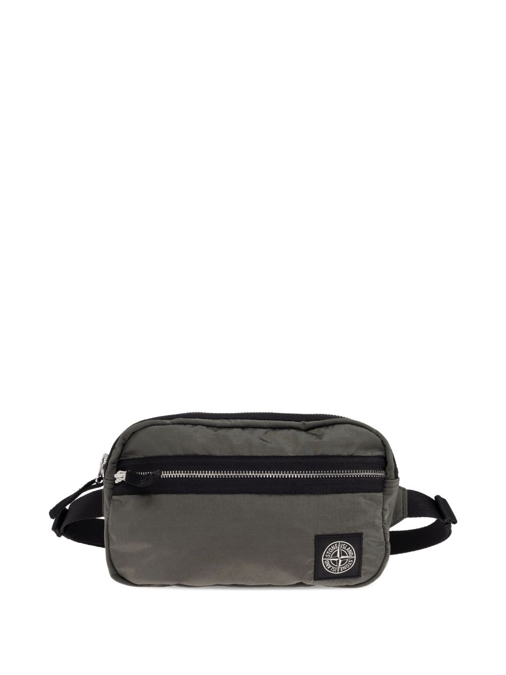 zip-fastening logo-patch belt bag - 3