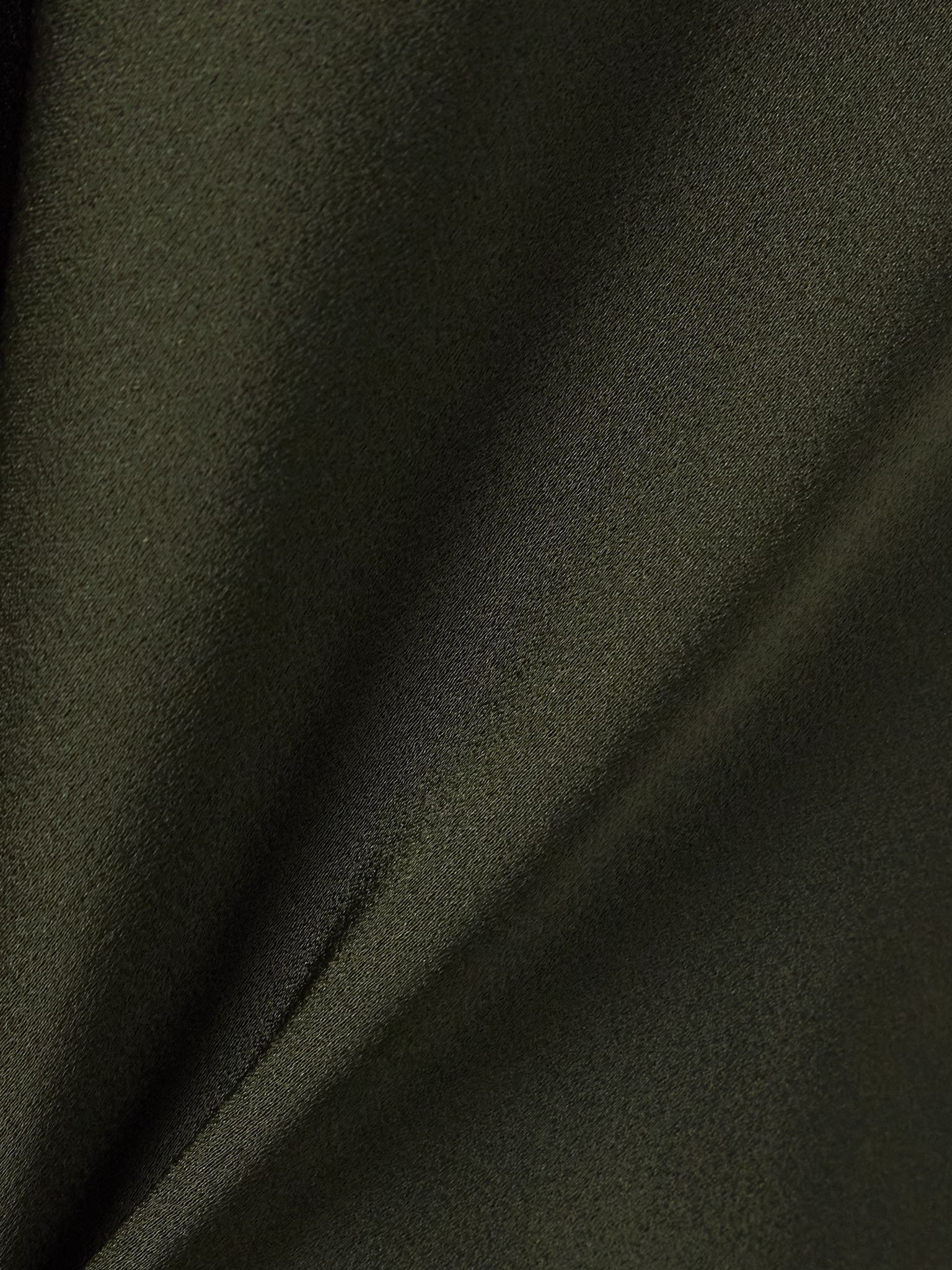 Bella gathered satin-crepe midi skirt Dark green - 4
