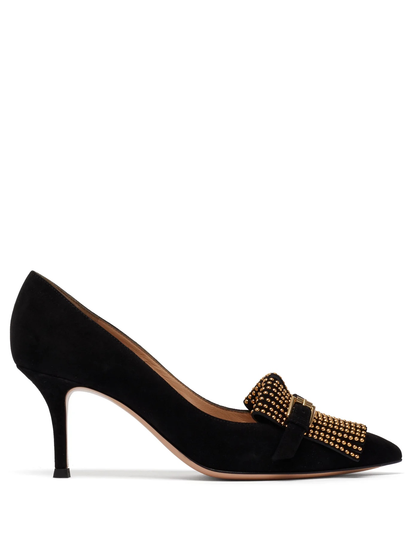 Danielle 70 fringed point-toe suede pumps - 1