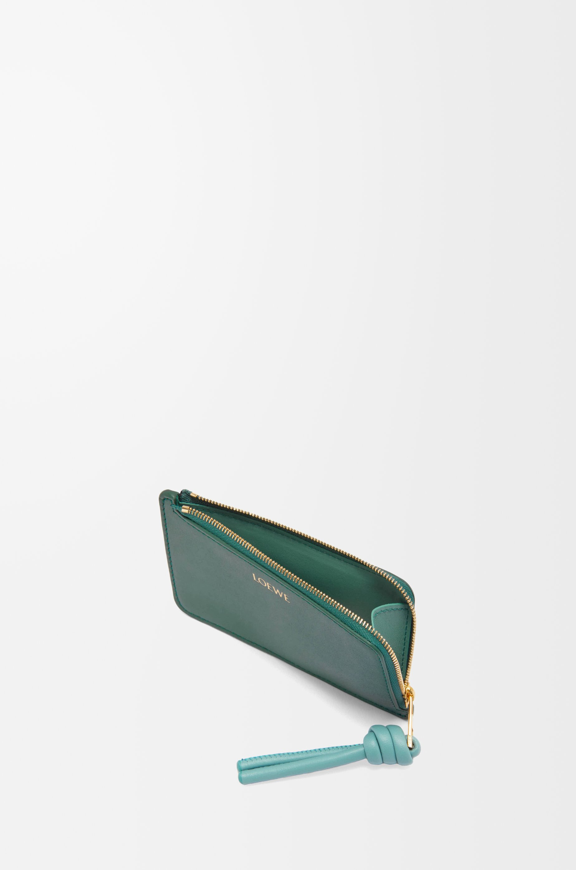 Knot coin cardholder in shiny nappa calfskin - 3