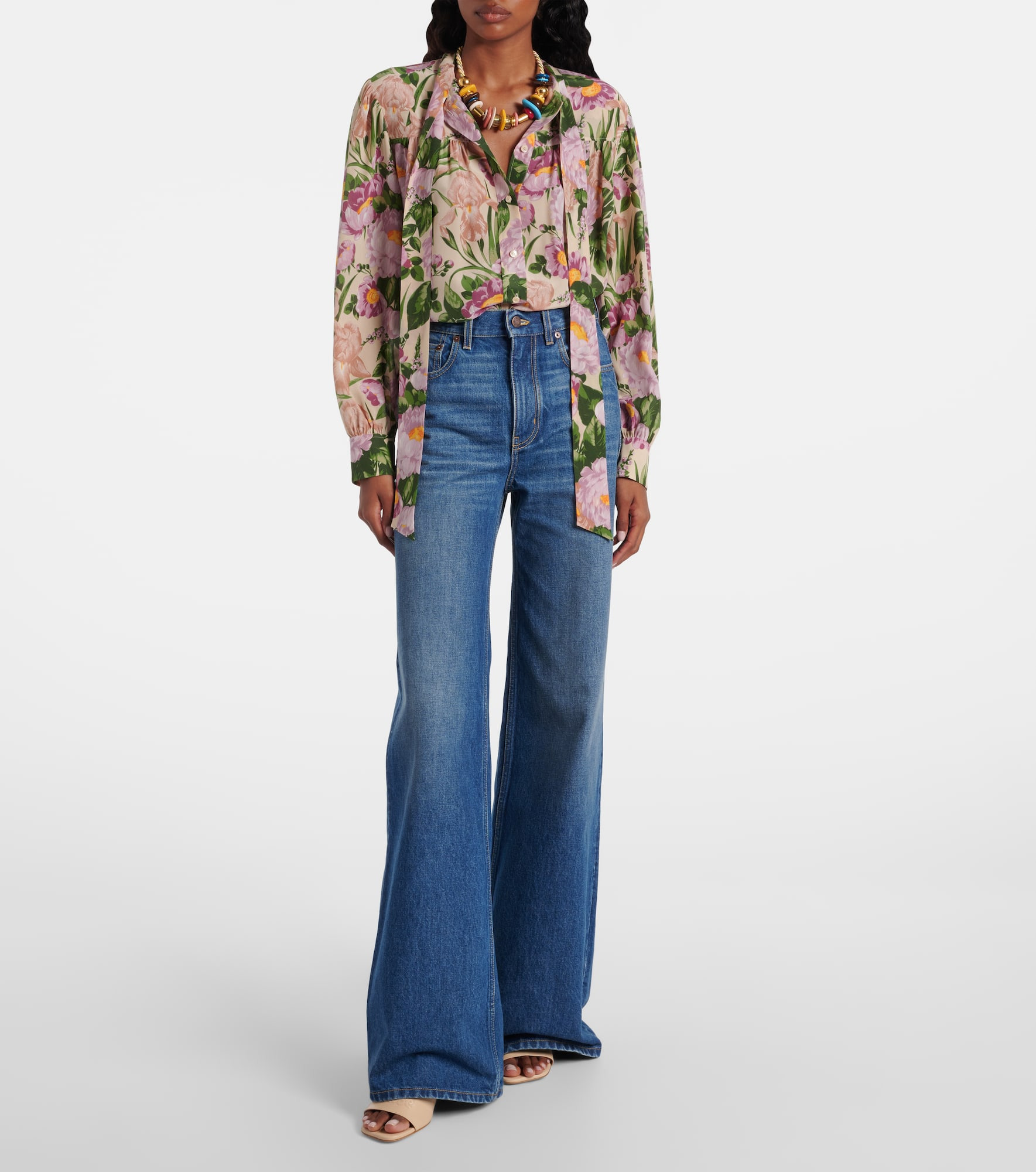 Chloé Soleil 55 logo leather mules - 3