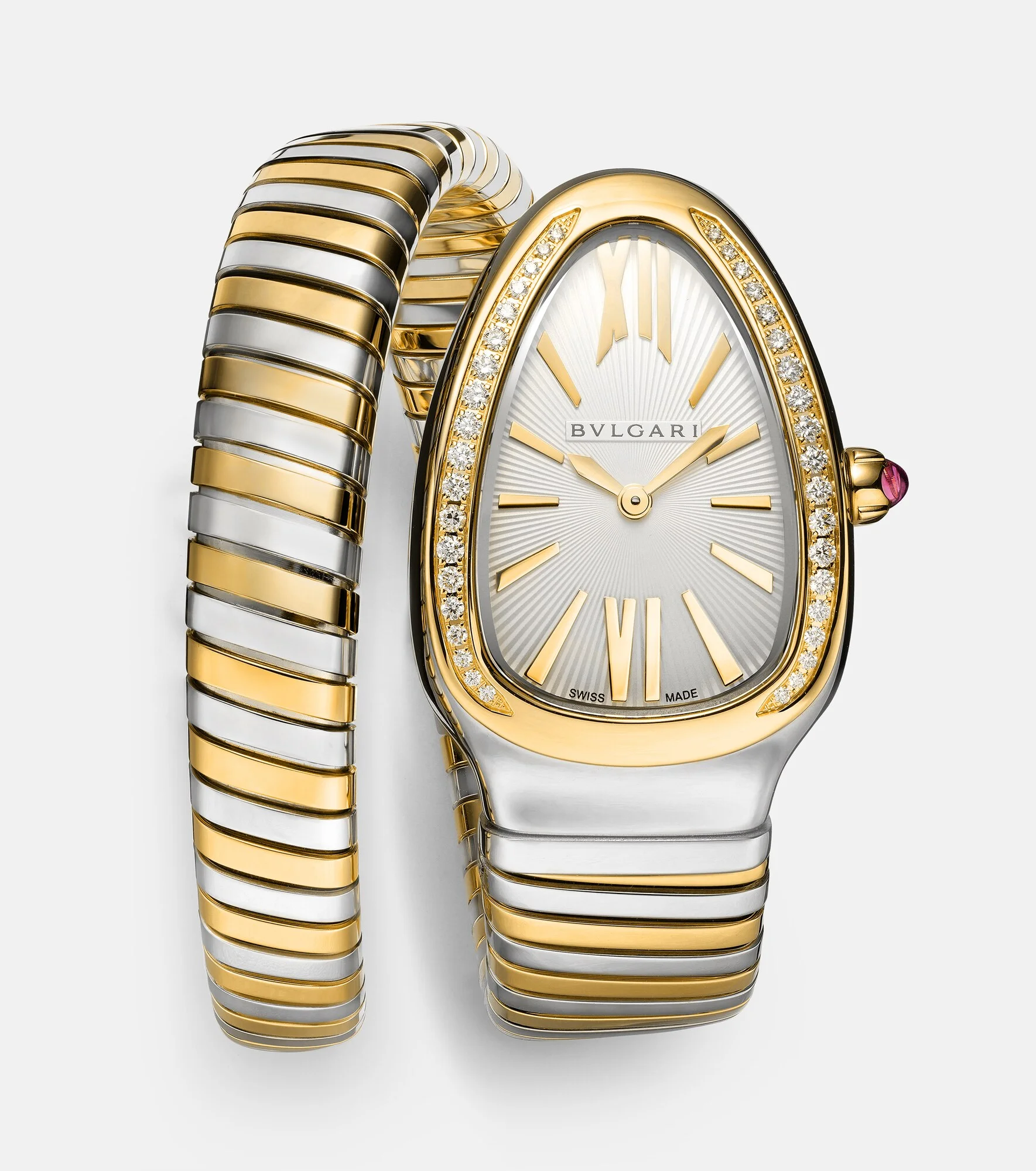 Serpenti Tubogas watch with diamonds - 1