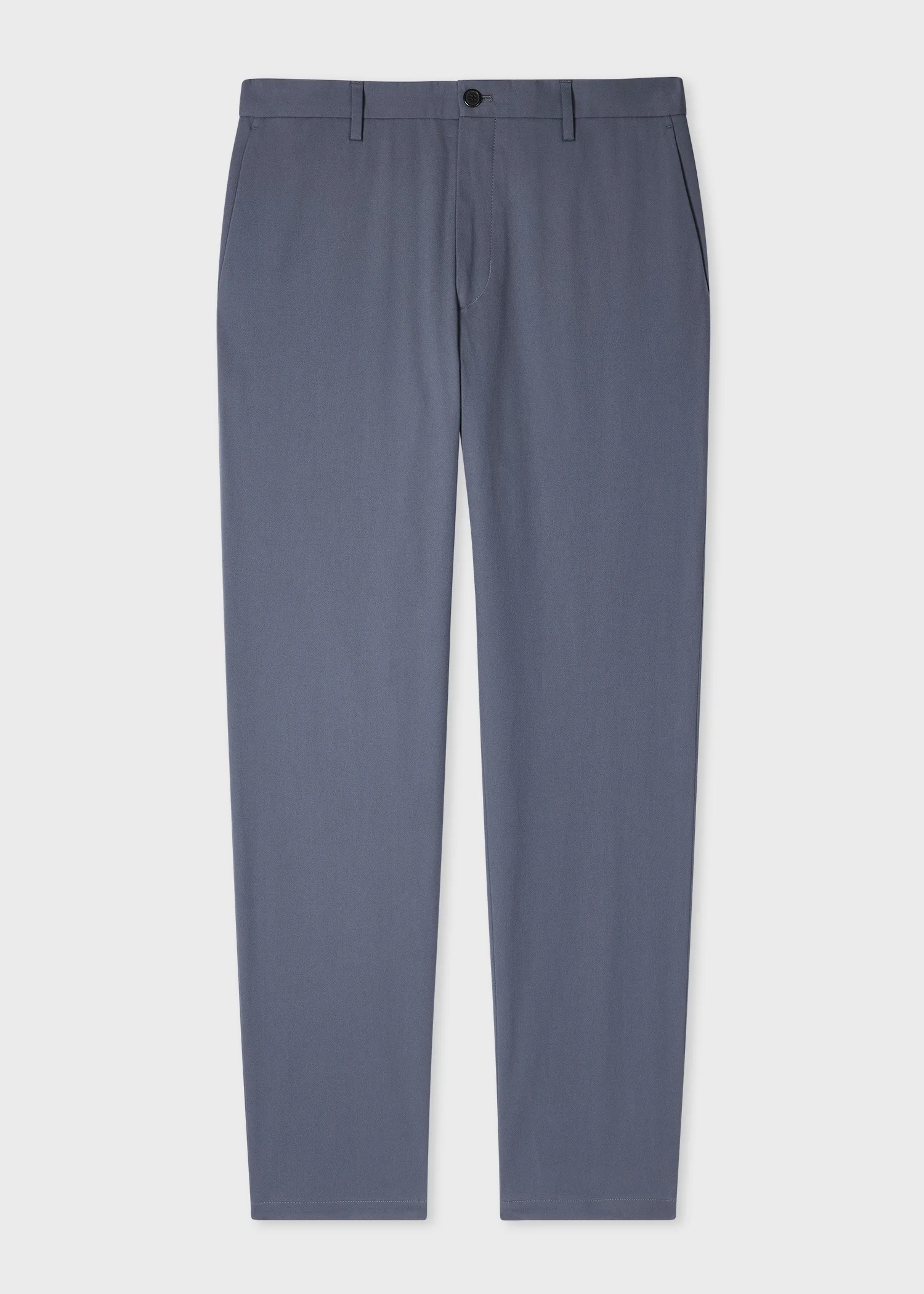 Dusty Blue Fine Cotton-Twill Chinos - 1