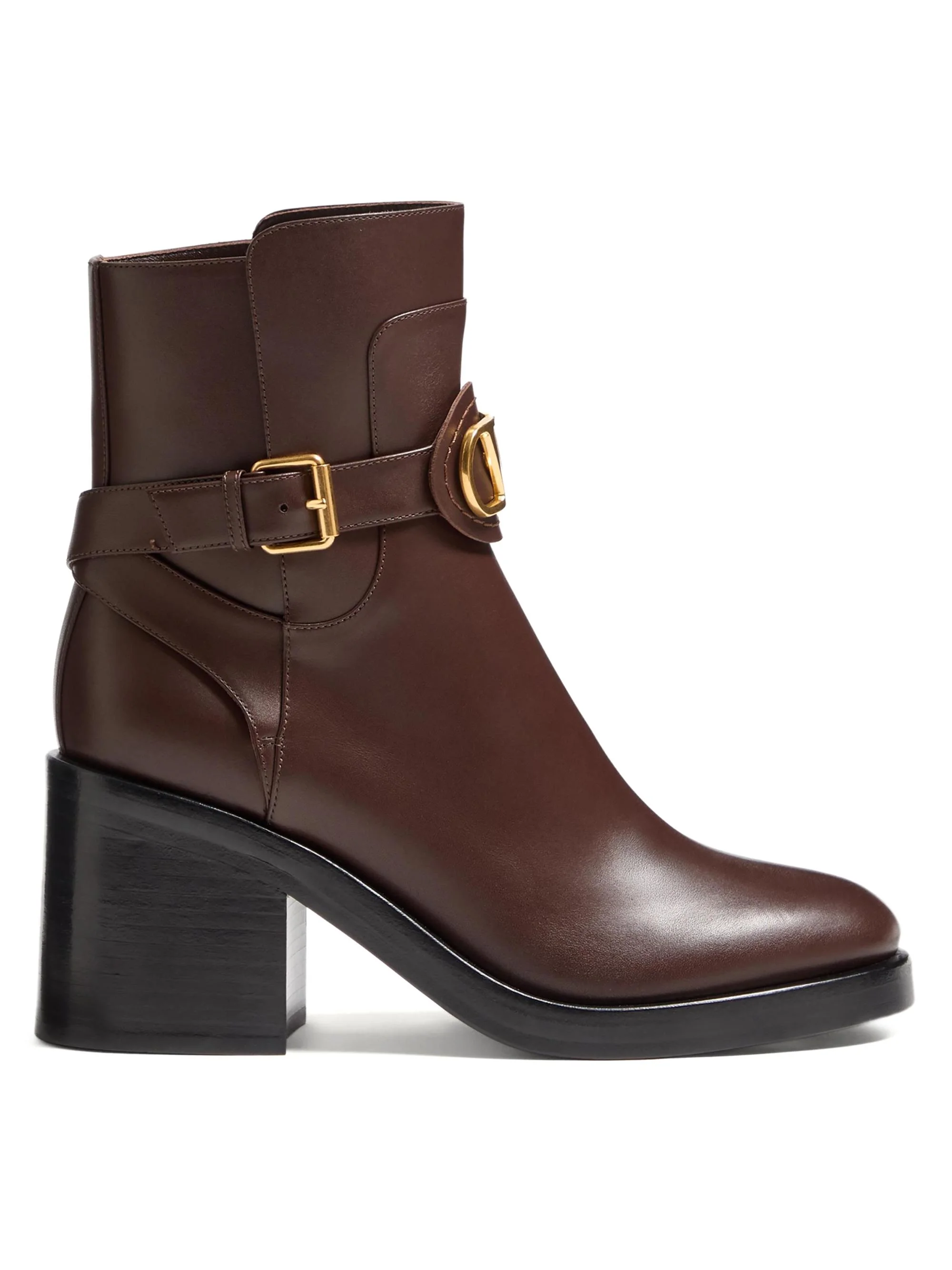 Women's VLogo Signature Calfskin Ankle 70MM Boots - Fondant - 1