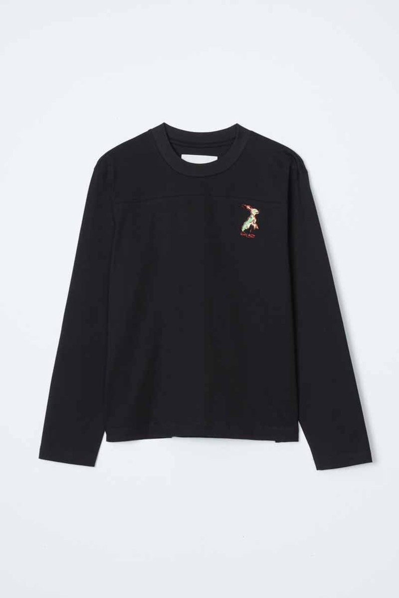 Long Sleeve Tee With Rabbit Embroidery 1