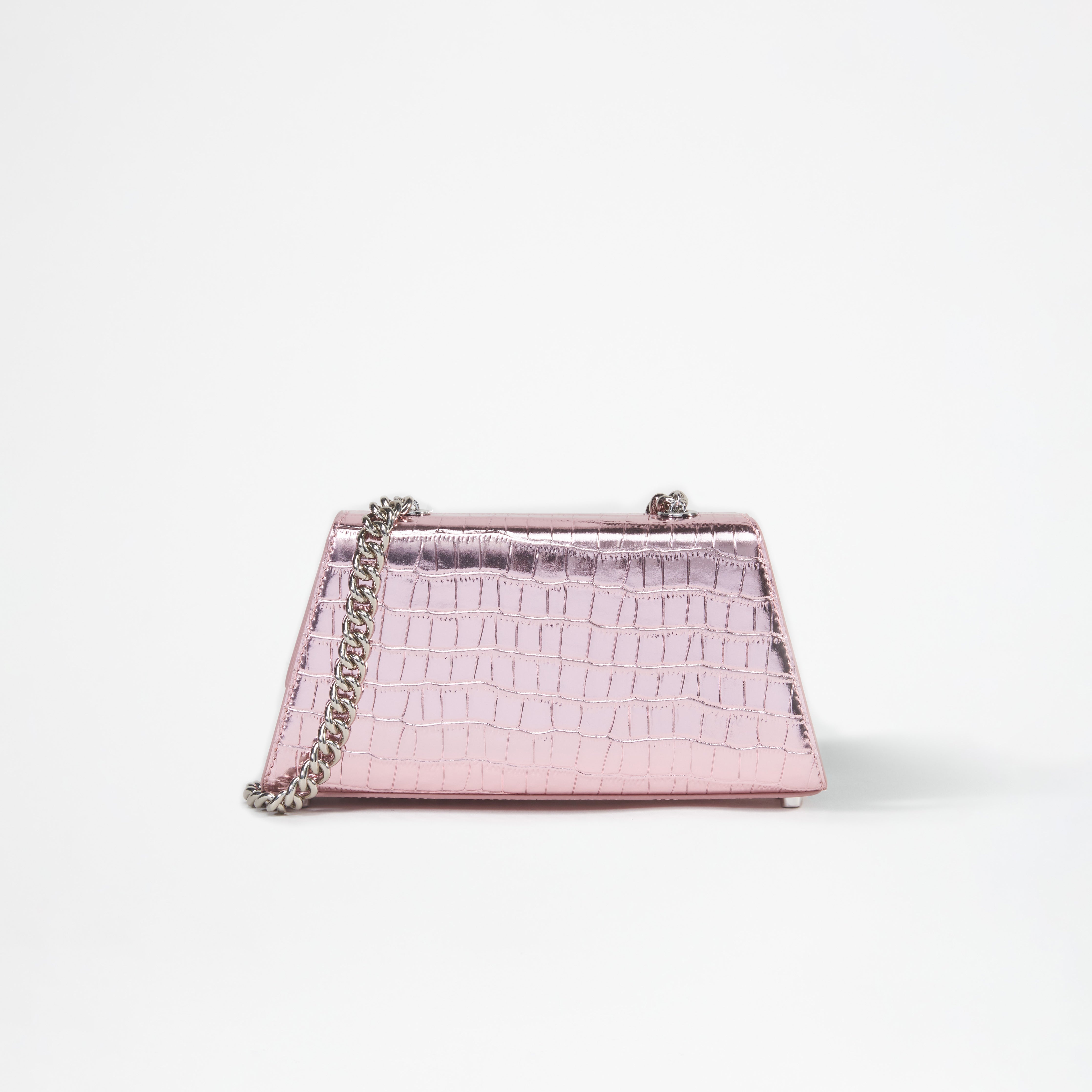 Pink Metallic Bow Mini Shoulder Bag - 3
