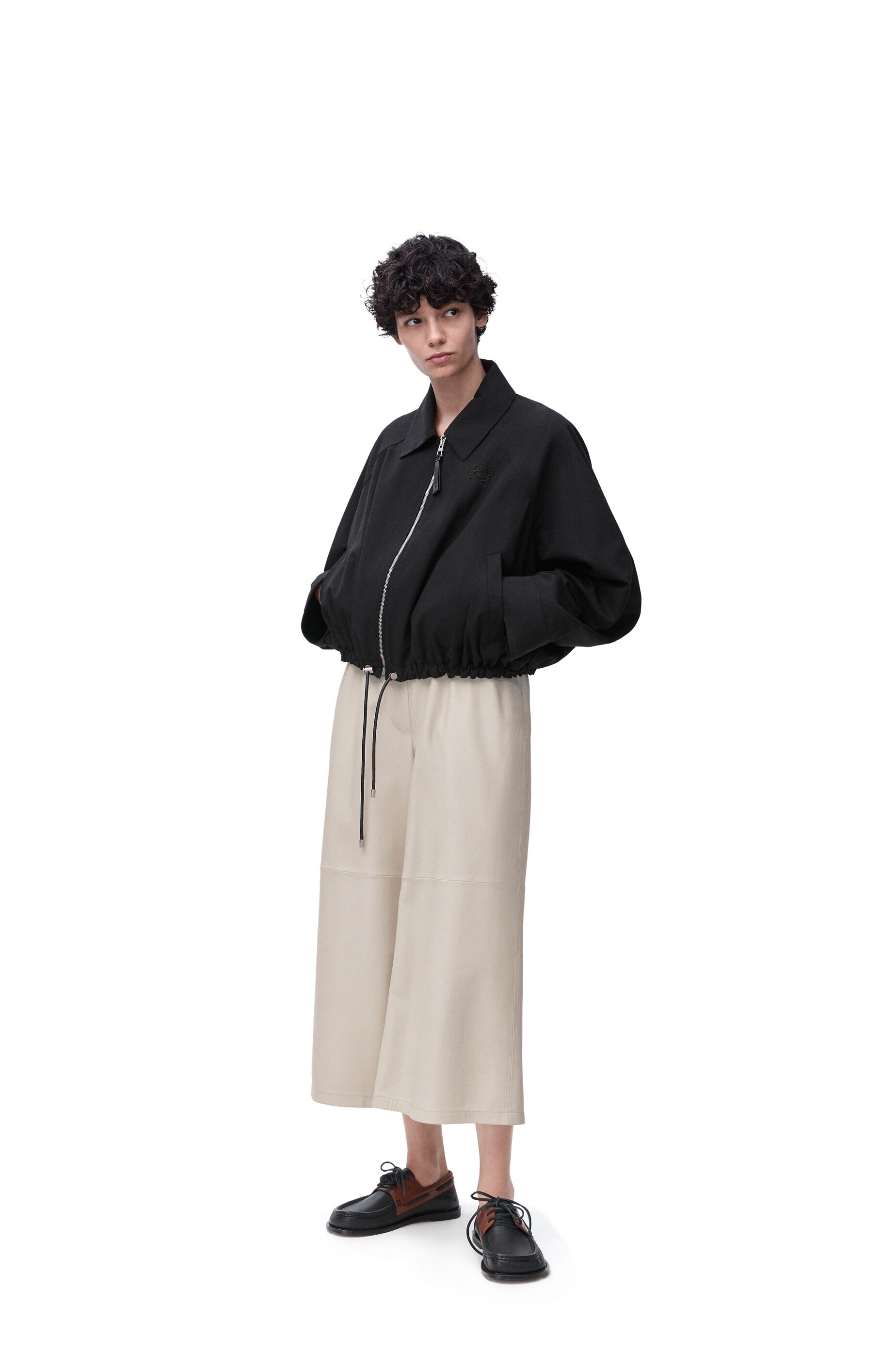 Cropped trousers in nappa lambskin - 2