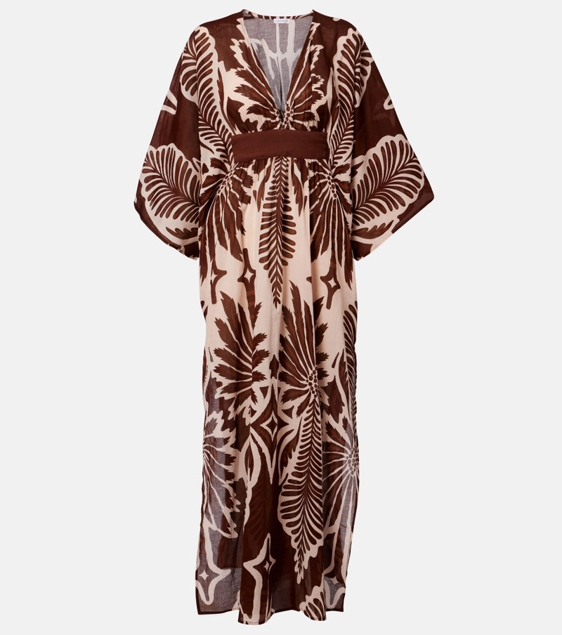 Sol printed cotton muslin kaftan 1