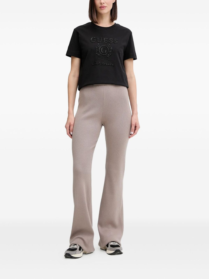 GUESS USA logo-detail ribbed trousers outlook