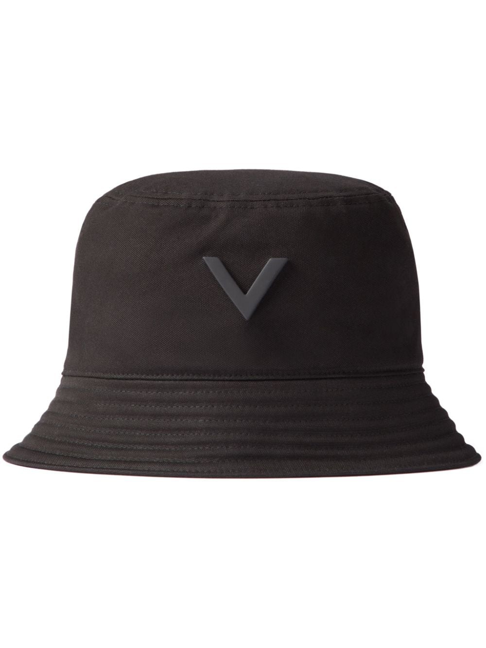 V-logo cotton bucket hat - 1