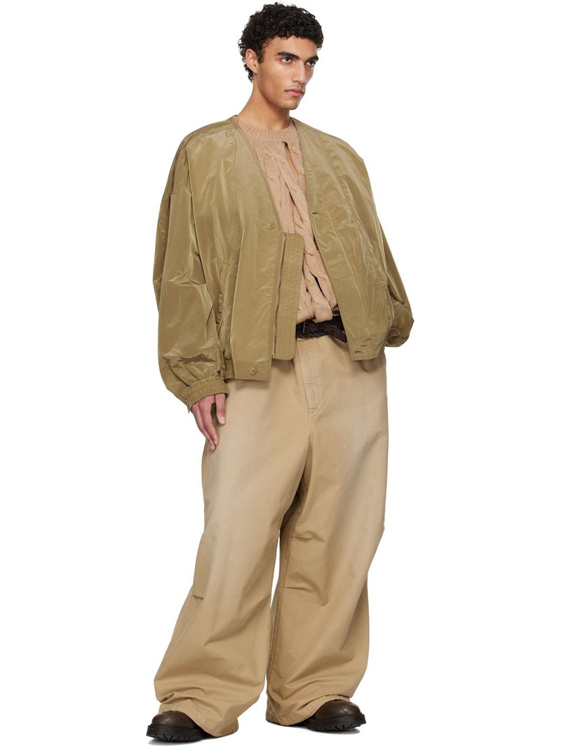 HED MAYNER Beige Drawstring Trousers outlook