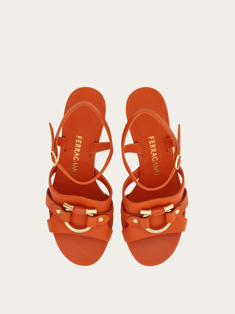 FERRAGAMO Gancini ornament sandal outlook