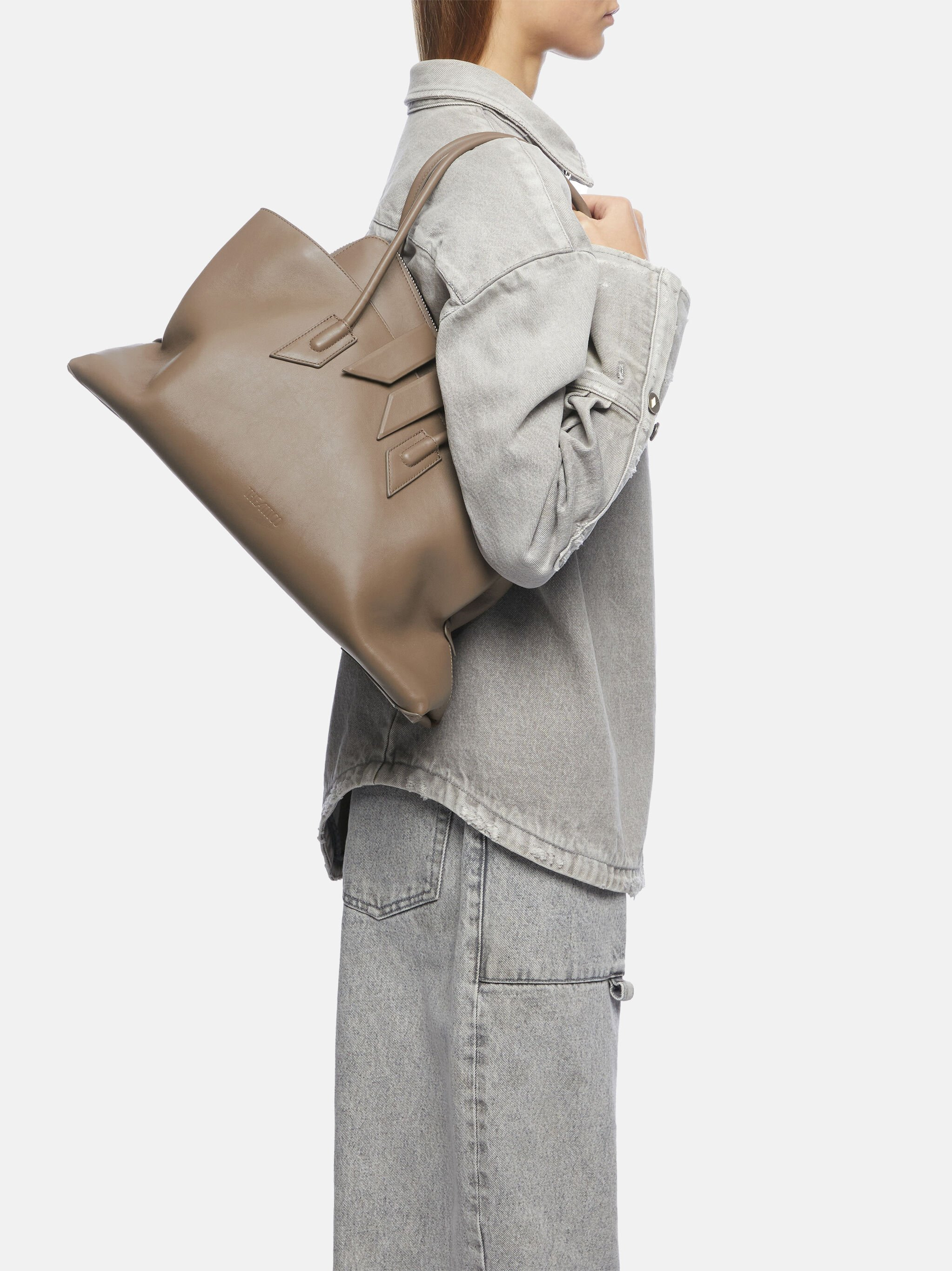 ''LA PASSEGGIATA MEDIUM'' CAMEL TOP HANDLE - 2