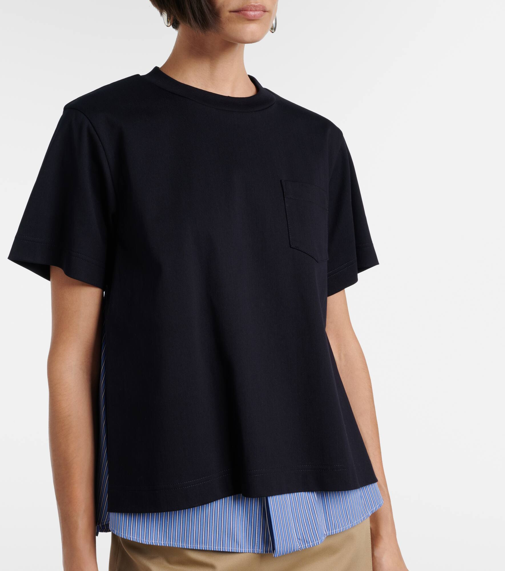 Layered cotton T-shirt - 6