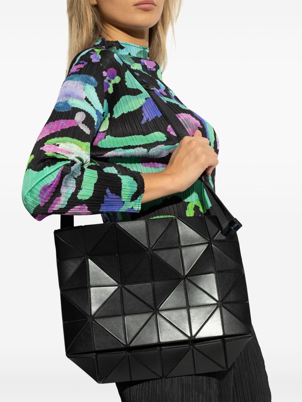 geometric-panelled shoulder bag - 2